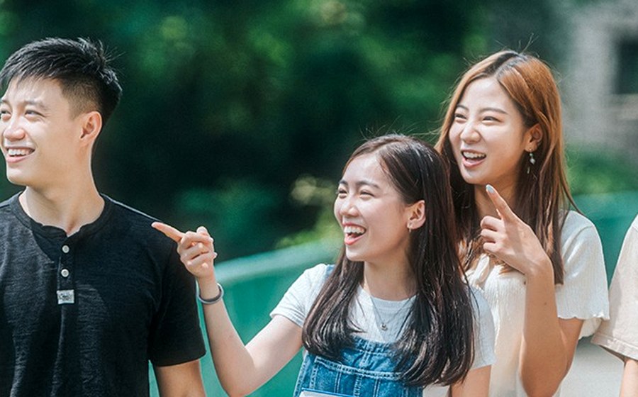 Three people together