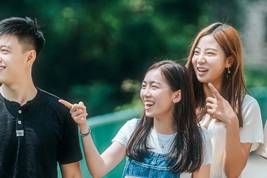 Three people together